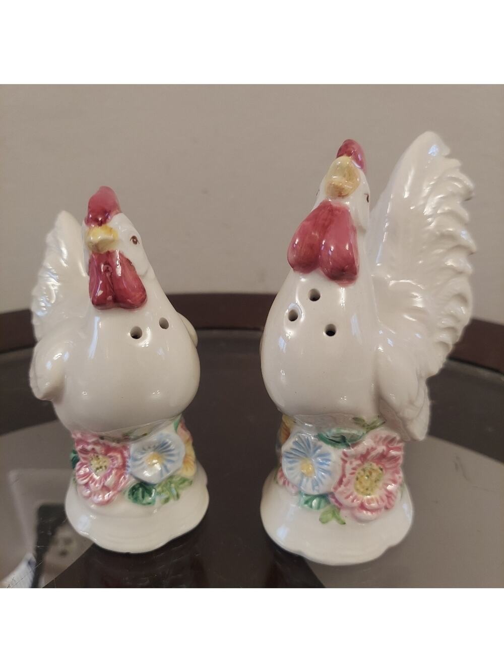 Lenox Butterfly Meadow Roosters Pair of 2 Salt & Pepper Shakers